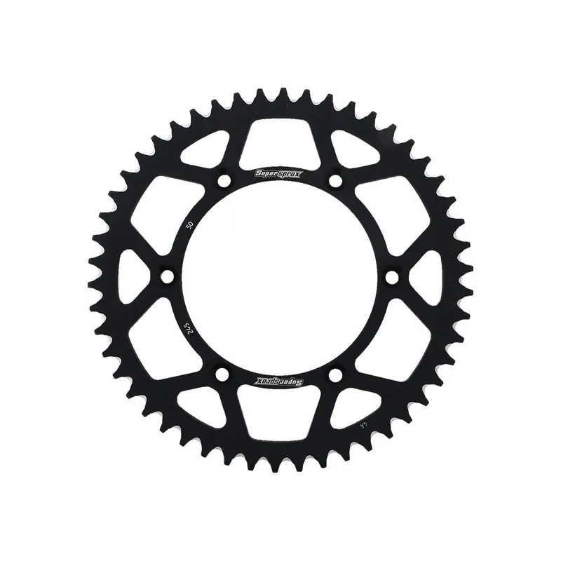 Trendový Hliníková řetězová rozeta SUPERSPROX RAL-245:50-BLK černý 50 zubů, 520