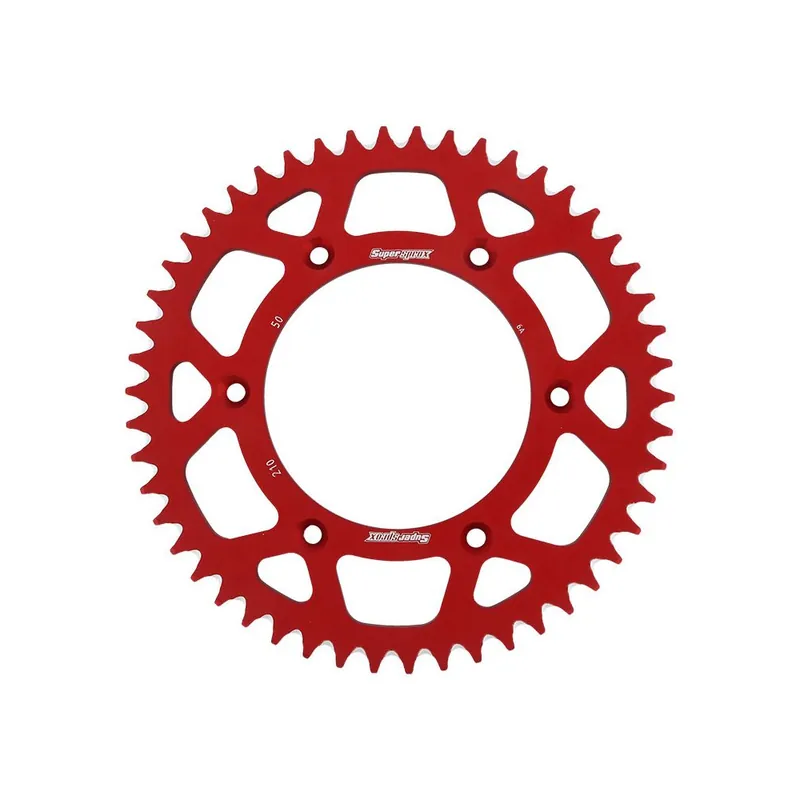 Hliníková řetězová rozeta SUPERSPROX RAL-210:50-RED červená 50 zubů, 520 Víkendová Akce
