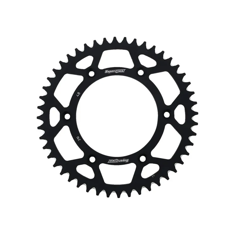 Hliníková řetězová rozeta SUPERSPROX RAL-210:48-BLK černý 48 zubů, 520 Nejprodávanější