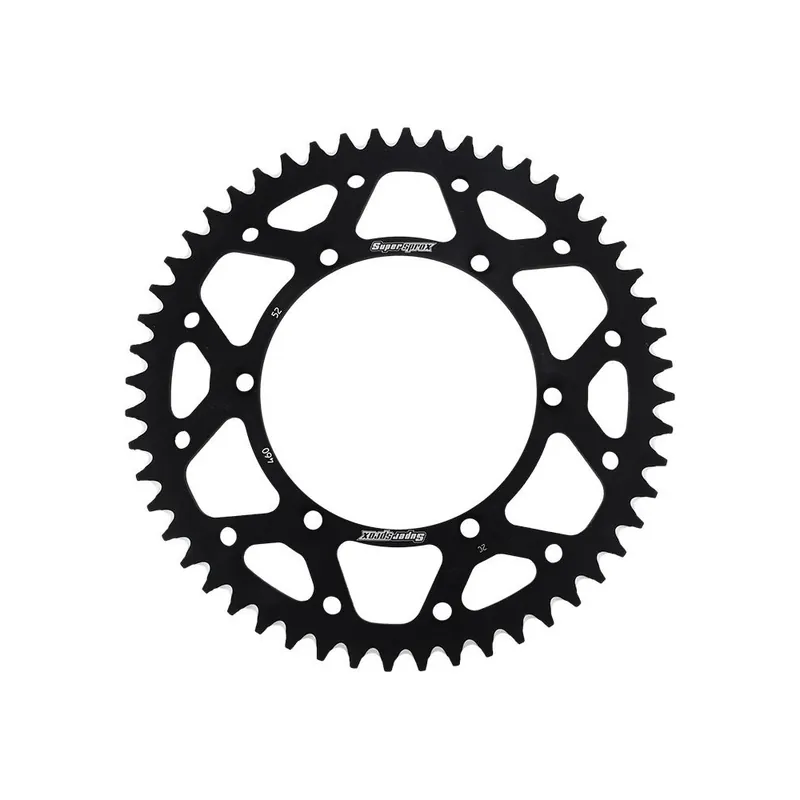 Hliníková řetězová rozeta SUPERSPROX RAL-460:52-BLK černý 52 zubů, 420 Velkoobchod