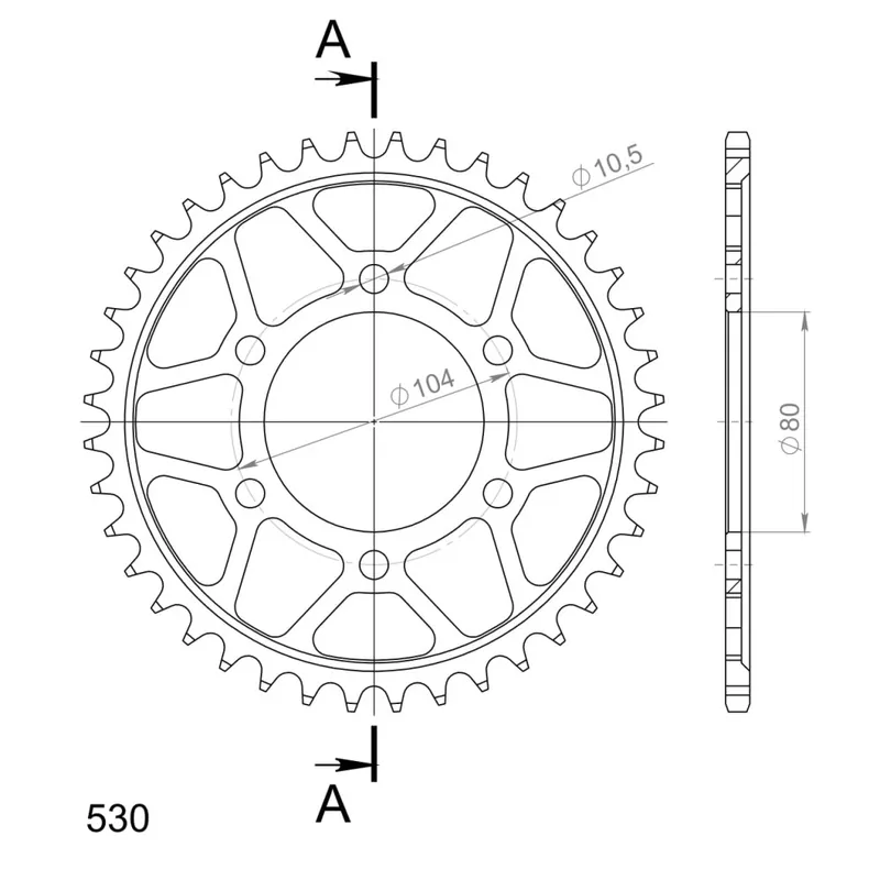 Řetězová rozeta SUPERSPROX RFE-488:40-BLK černý 40 zubů, 530 Objednat Nyní