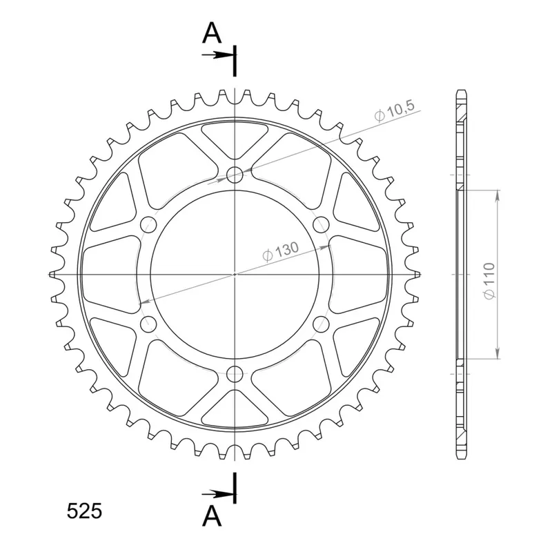 Ihned K Objednání Řetězová rozeta SUPERSPROX RFE-480:46-BLK černý 46 zubů, 525