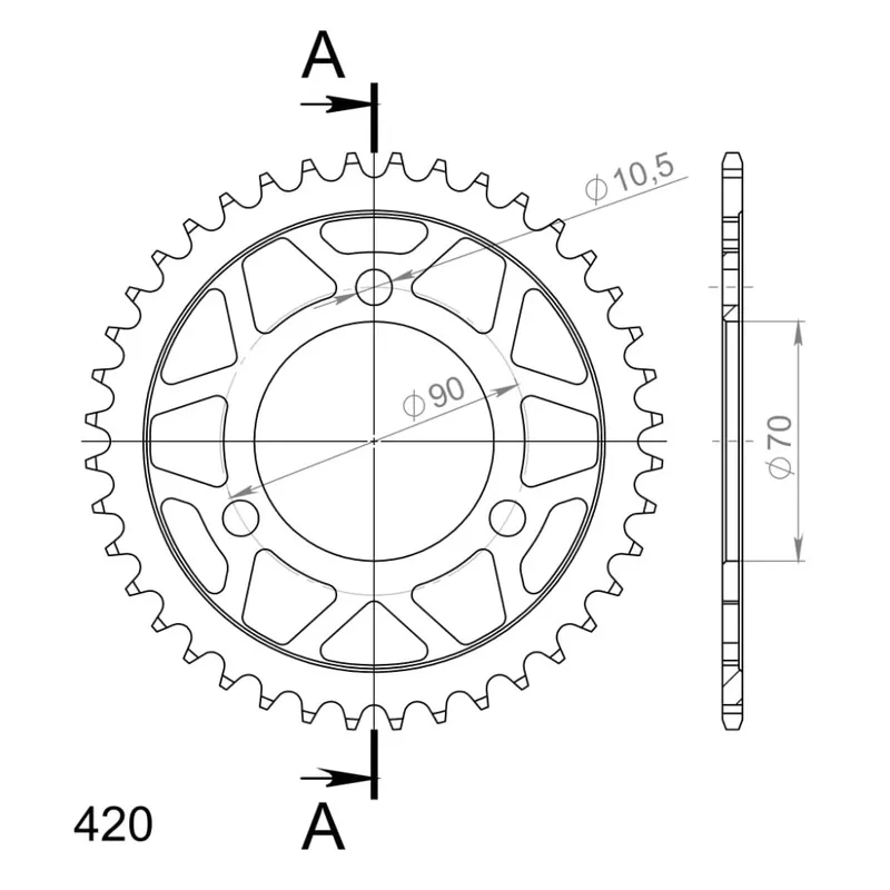 Super Cena Řetězová rozeta SUPERSPROX RFE-239:40-BLK černý 40 zubů, 420