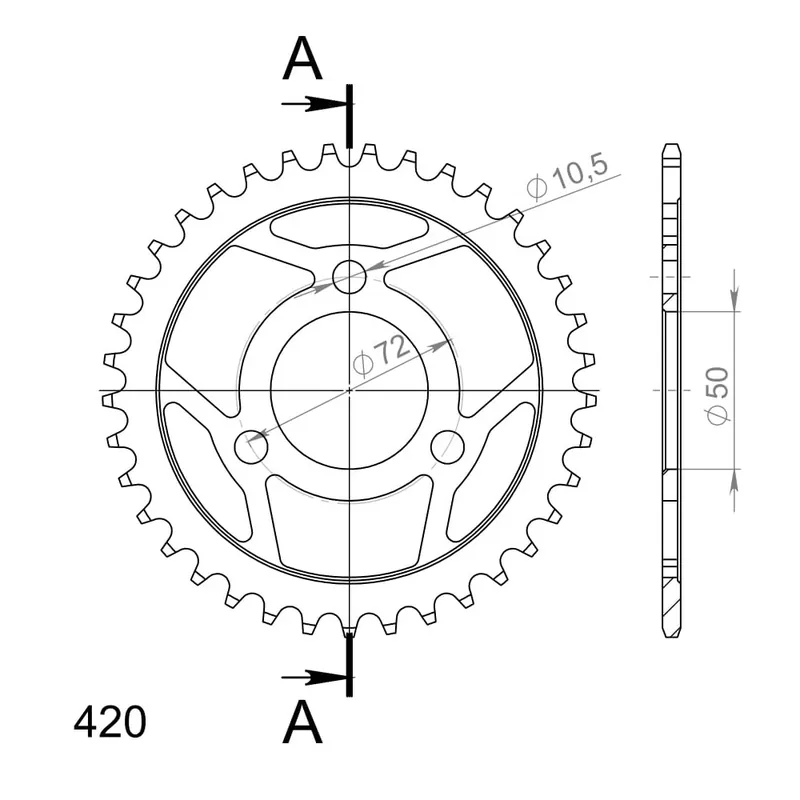 Omezená Nabídka Řetězová rozeta SUPERSPROX RFE-216:37-BLK černý 37 zubů, 420