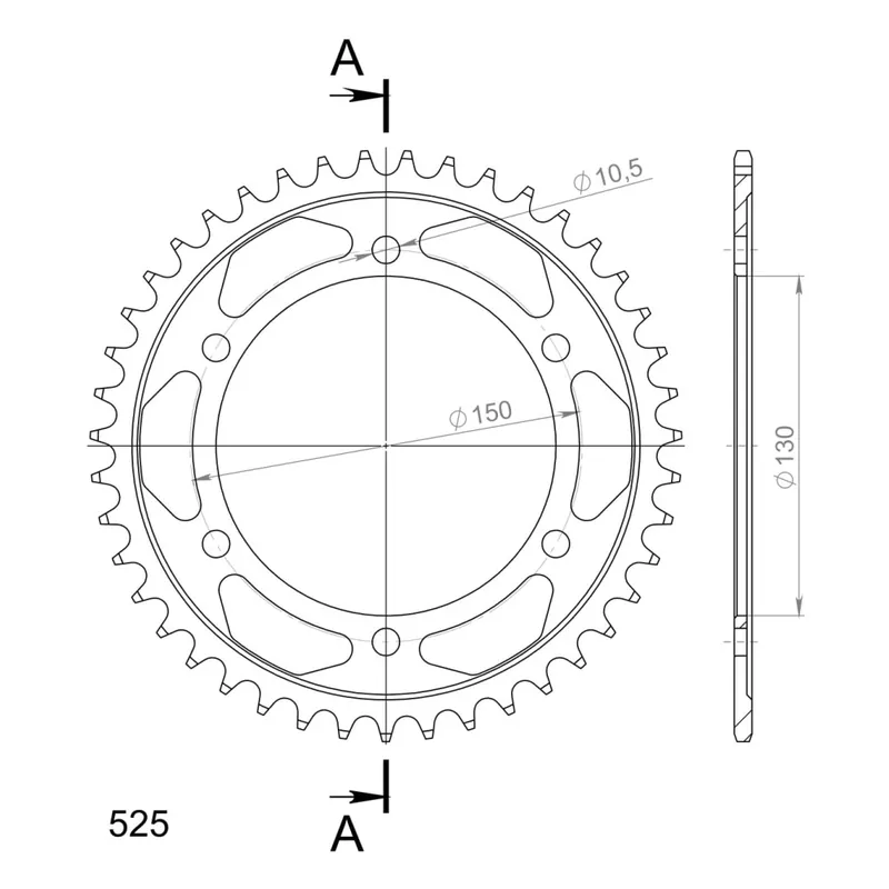 Časově Omezené Řetězová rozeta SUPERSPROX RFE-300:43-BLK černý 43 zubů, 525