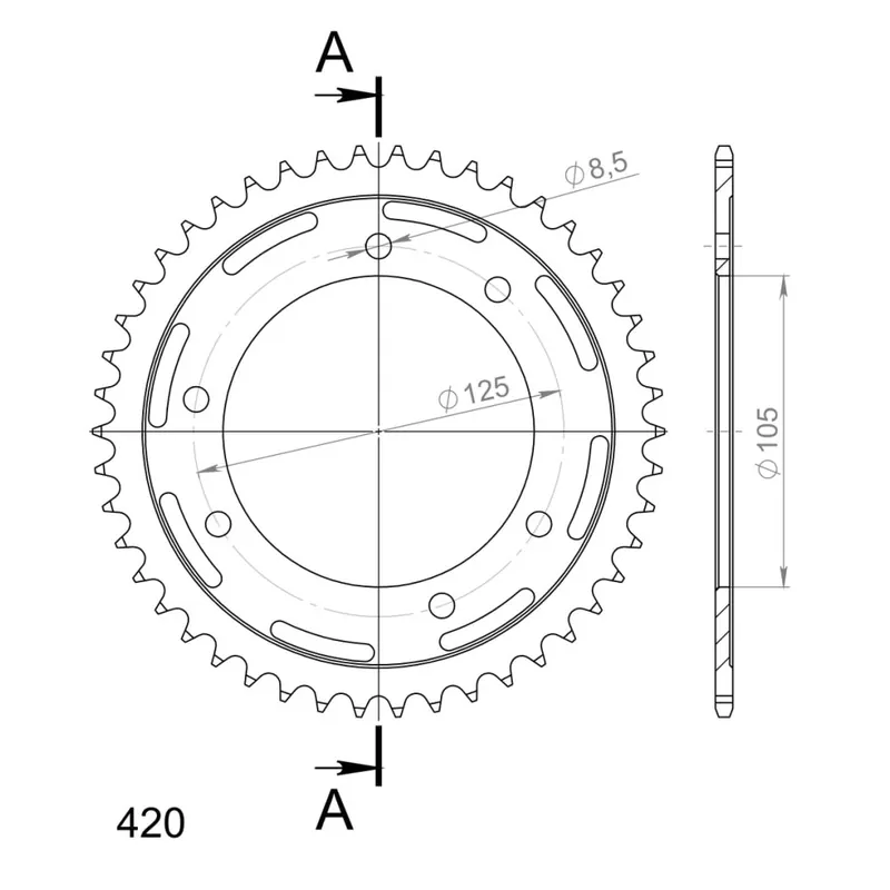 Záruka V Ceně Řetězová rozeta SUPERSPROX RFE-1131:46-BLK černý 46 zubů, 420