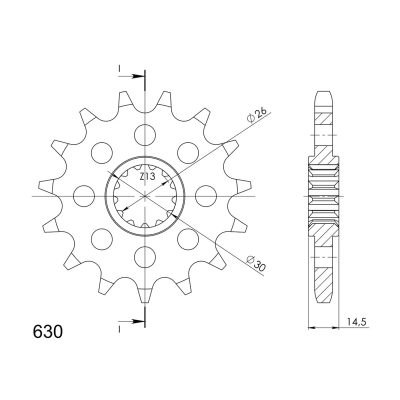 Řetězové kolečko SUPERSPROX CST-330:15 15 zubů, 630 Ruční Výroba