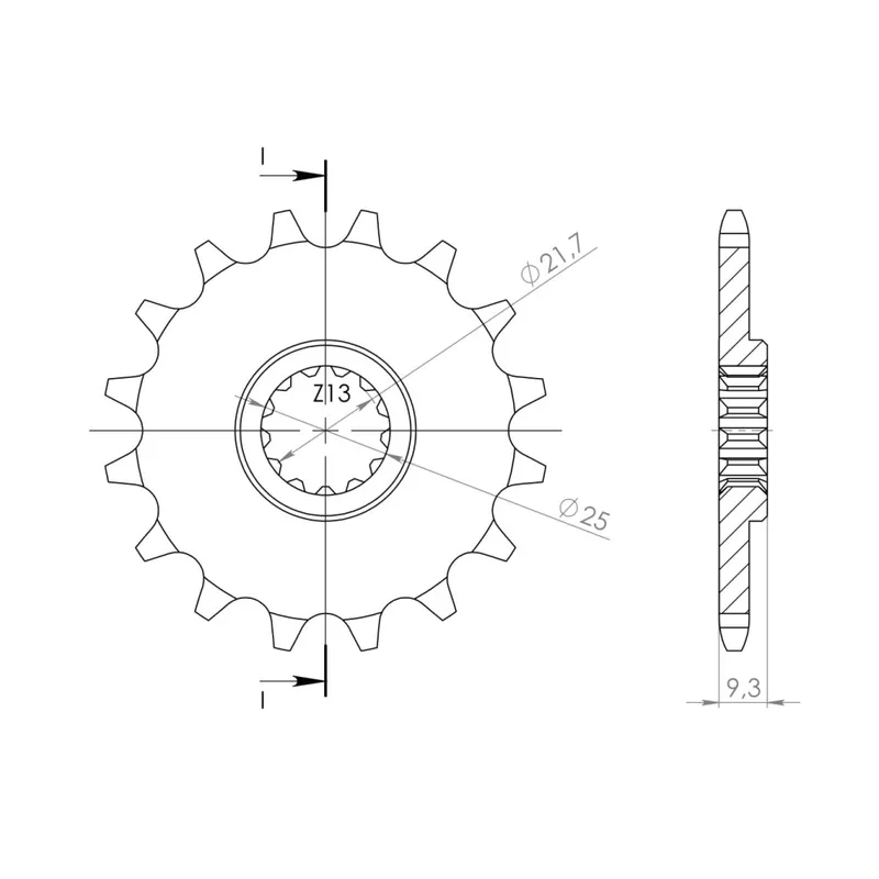 Řetězové kolečko SUPERSPROX CST-1539:14 14 zubů, 520 Vysoce Kvalitní
