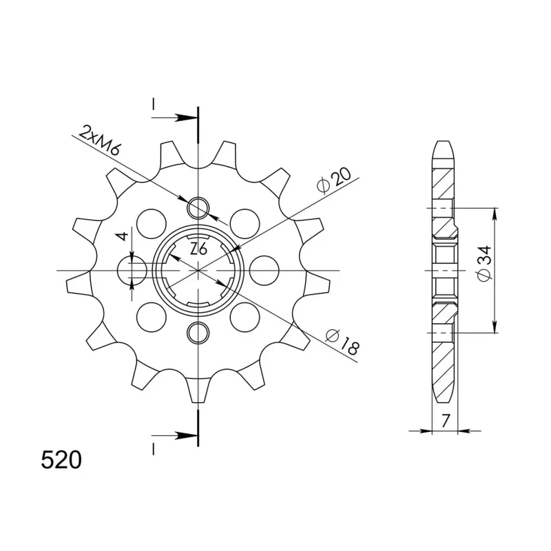 Akce Řetězové kolečko SUPERSPROX CST-329:13 13 zubů, 520