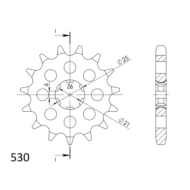 Řetězové kolečko SUPERSPROX CST-509:15 15 zubů, 530 Originální