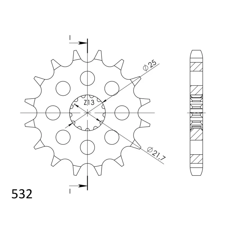 Řetězové kolečko SUPERSPROX CST-440:14 14 zubů, 532 Levný