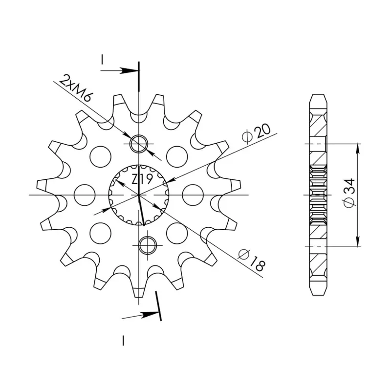 Řetězové kolečko SUPERSPROX CST-269:15 15 zubů, 420 Luxusní