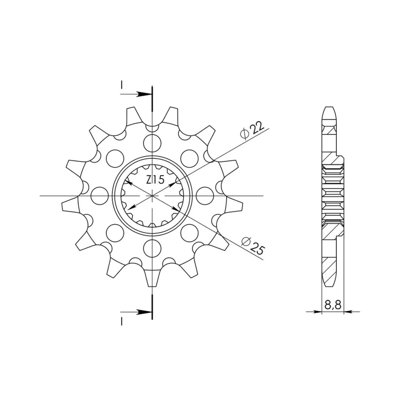 Řetězové kolečko SUPERSPROX CST-1901:16 16 zubů, 520 Nejlepší Volba