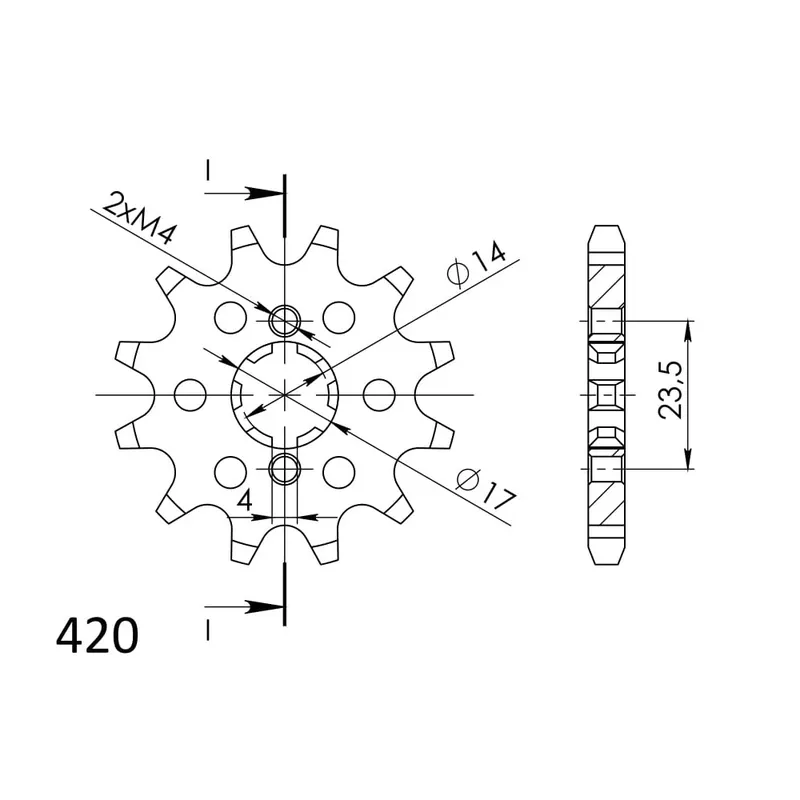 Řetězové kolečko SUPERSPROX CST-1128:12 12 zubů, 420 Dokud Zásoby Vydrží