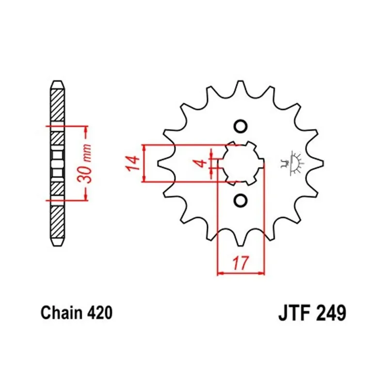 Super Cena Řetězové kolečko SUPERSPROX CST-249:15 15 zubů, 420