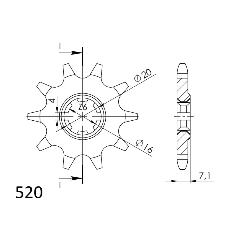Nejprodávanější Řetězové kolečko SUPERSPROX CST-1407:10 10 zubů, 520