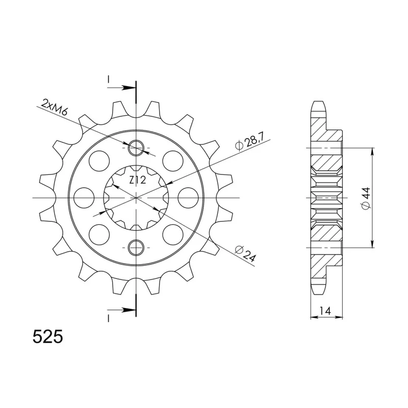 Řetězové kolečko SUPERSPROX CST-314:15 15 zubů, 525 Profesionální