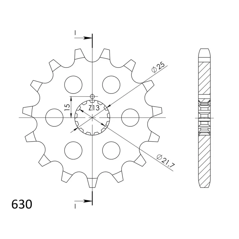 Řetězové kolečko SUPERSPROX CST-518:13 13 zubů, 630 Odeslání Ihned