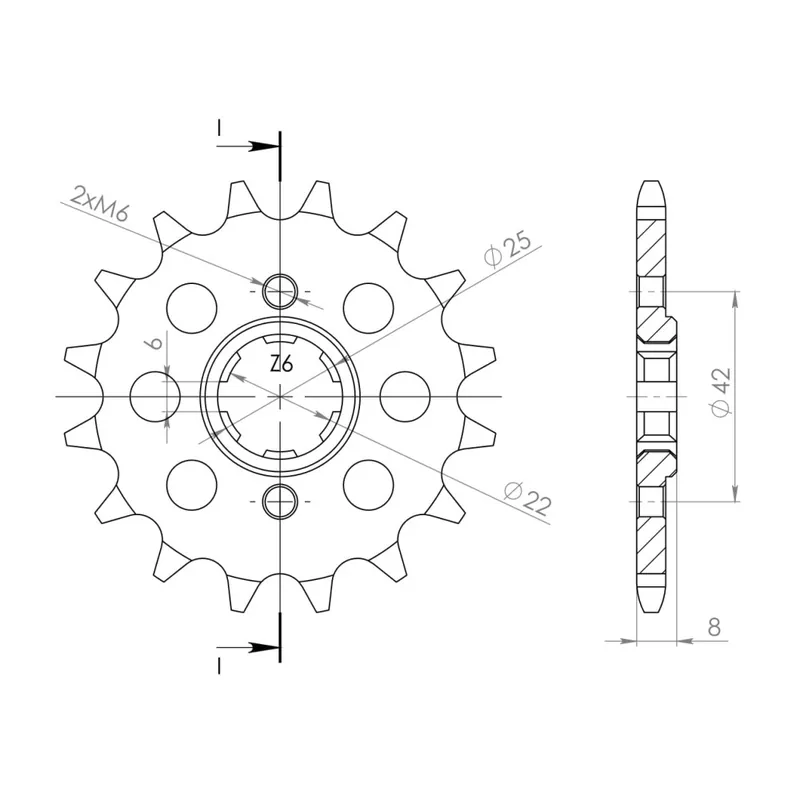 Řetězové kolečko SUPERSPROX CST-281:14 14 zubů, 520 Originální