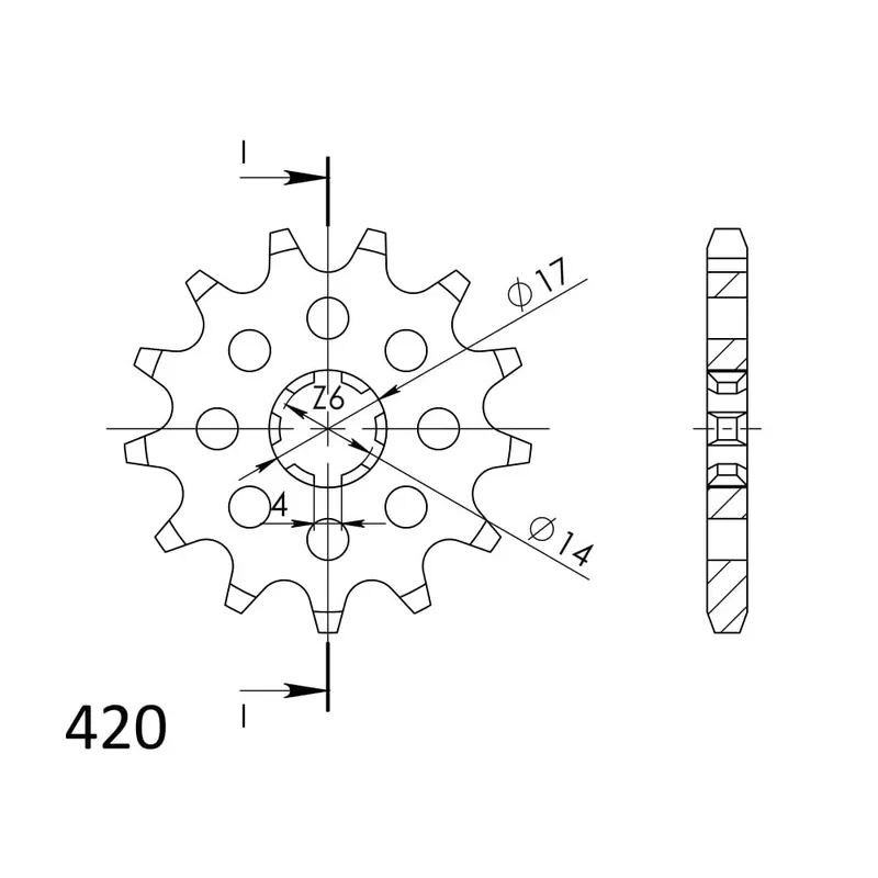 Víkendová Akce Řetězové kolečko SUPERSPROX CST-429:12 12 zubů, 420