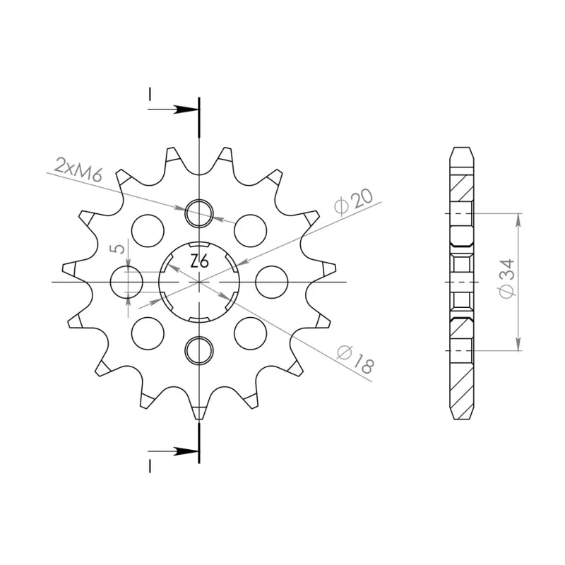 Ruční Výroba Řetězové kolečko SUPERSPROX CST-264:16 16 zubů, 428