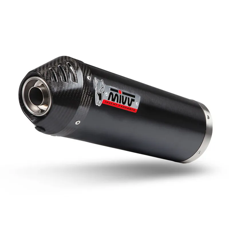 Koncovka výfuku MIVV OVAL O.008.LVC Víčko z černé oceli/karbonu Doprava Zdarma