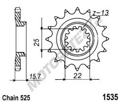 Akce Řetězové kolečko KAWASAKI ZX-6R Ninja (636) rok 02