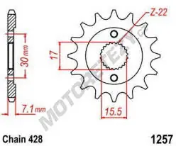 Výprodej Řetězové kolečko HONDA CR 85 velká kola řetěz 428 rok 03-07