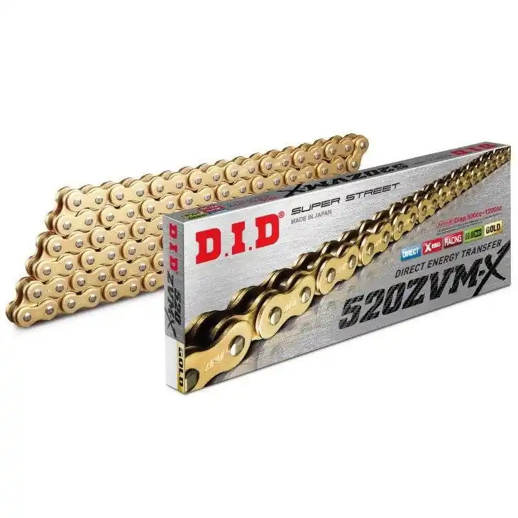 Velkoobchod Řetěz DID 520 ZVMX, X-ring, zlatý GG, 118 článků