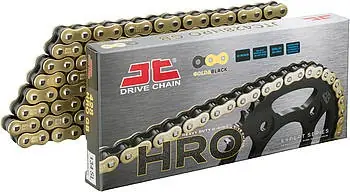 Vysoce Kvalitní Řetěz JT 428 HRO, O-ring, zlatý, 122 článků