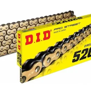 Autentický Řetěz DID 520 VX3, X-ring, zlatý GB, 108 článků