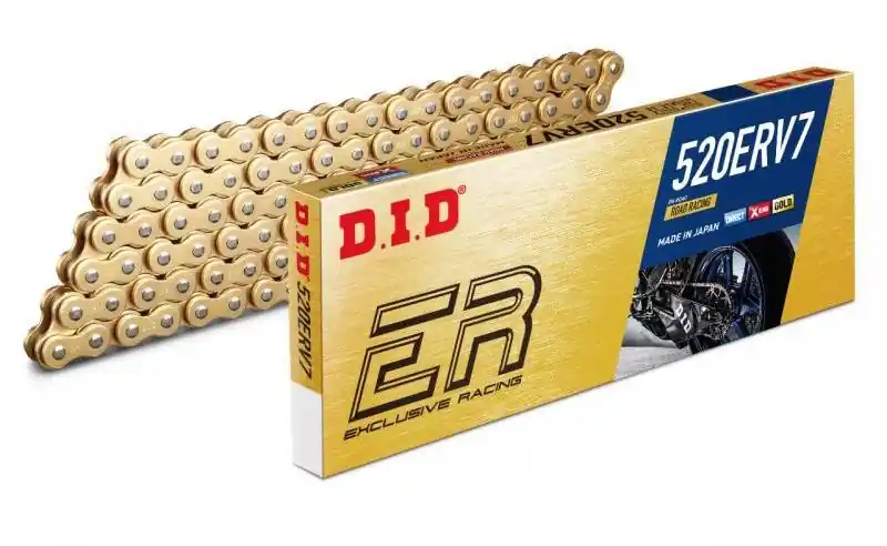 Výprodej Řetěz DID 520 ERV7, X-ring, zlatý, 112 článků