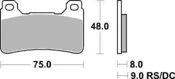 Výprodej Brzdové destičky SBS přední HONDA CBR 600 RR rok 05-18