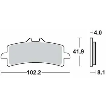 Autentický Brzdové destičky SBS přední BMW 1000 HP4 rok 12-14