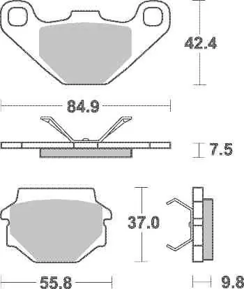 Víkendová Akce Brzdové destičky TRW Lucas SI zadní APRILIA 125 RX rok 97-00