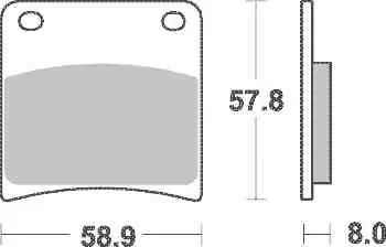 Akční Nabídka Brzdové destičky MR3 přední SUZUKI GSX 600 F rok 90-97