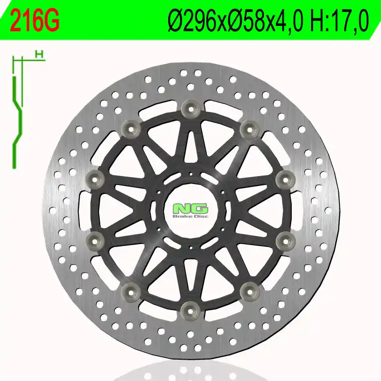 Akční Nabídka Brzdový kotouč NG přední plovoucí HONDA VTR 1000 F Fire Storm rok 97-07