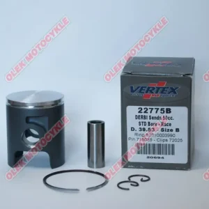 Píst Vertex DERBI (kroužky 53010003990 X 1 kus) (39,83mm) čep 12mm Víkendová Akce