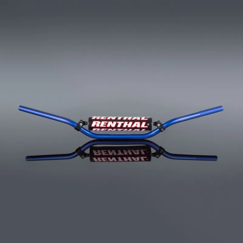 RENTHAL řidítka 7/8 (22mm) MX HANDLEBAR BLUE RC PADDED barva světle modrá s chráničem Zlevněný