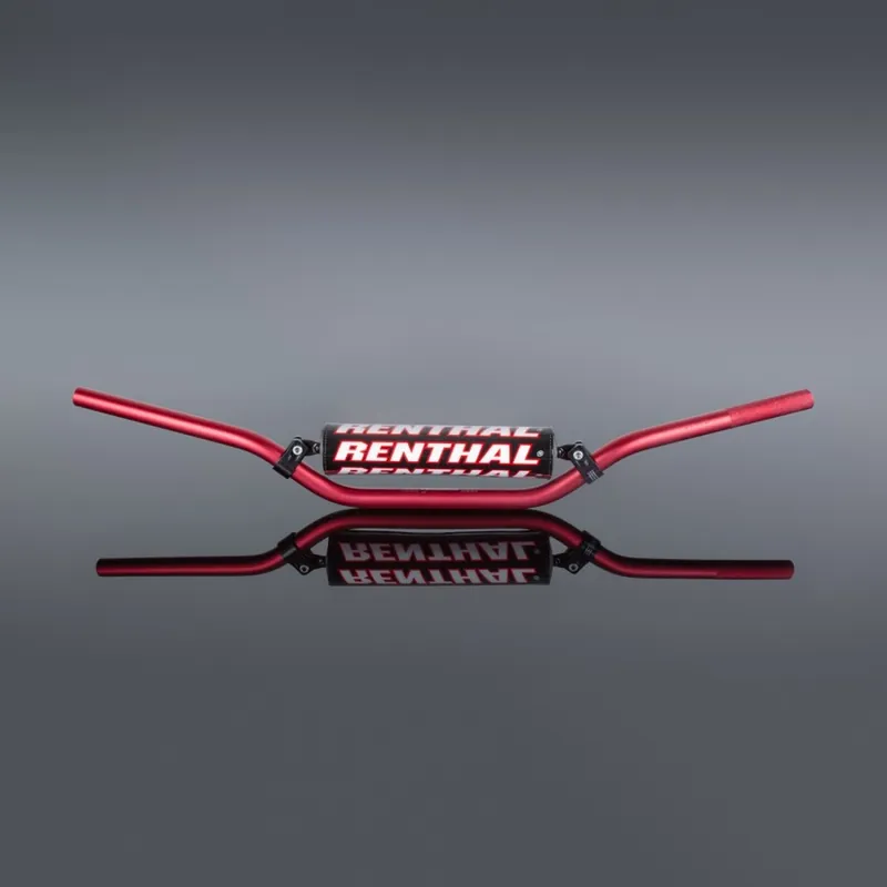 RENTHAL řidítka 7/8 (22mm) MX HANDLEBAR RED RC PADDED barva červená s chráničem Must-Have