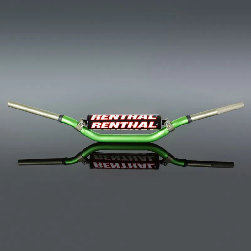Cenově Výhodný RENTHAL řidítka 1,1/8 (28,6mm) MX TWINWALL 996 HANDLEBAR GREEN VILLOPOTO / STEWART PADDED barva zelená s chráničem