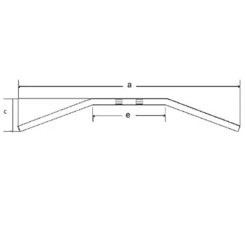 Moderní TRW ZF řidítka ocelová 22mm DRAGBAR MEDIUM barva černá