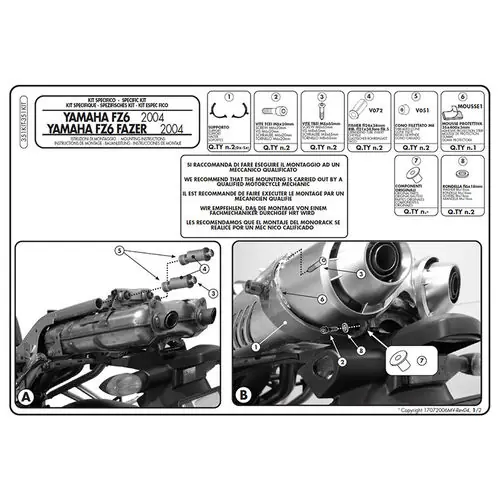 Novinka KAPPA adaptér pro montáž bočního nosiče KL351 a TE351K bez použití nosiče centrálního kufru