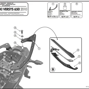 Vrácení Zdarma KAPPA adaptér pro montáž bočního nosiče KLR450 a KLXR450 bez použití nosiče centrálního kufru