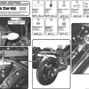 Celosvětová Doprava KAPPA zadní nosič kufru YAMAHA TDM 900 (02-14) ( bez plotny )