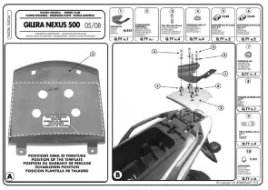 Vysoce Kvalitní KAPPA zadní nosič kufru GILERA NEXUS 125/250/300/500 (06-14) ( s plotnou MONOLOCK )
