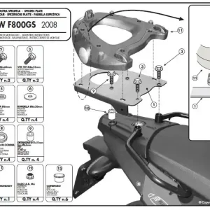 KAPPA zadní nosič kufru BMW F 650GS / F 800GS (08-11) ( s plotnou MONOKEY ) Koupit Online