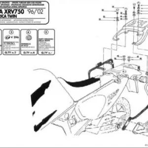 Víkendová Akce KAPPA boční nosič kufru MONOKEY HONDA XRV 750 AFRICA TWIN (93-02) - také pod kufry MONOKEY retro-FIT KVE KVENTURE ALU a kmS KMISSION ALU
