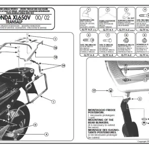 Prémiový KAPPA boční nosič kufru MONOKEY HONDA XL 650V TRANSALP (00-07) - také pod kufry MONOKEY retro-FIT KVE KVENTURE ALU a kmS KMISSION ALU