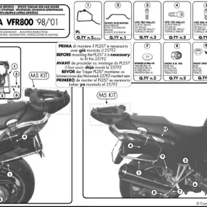 Limitovaná Edice KAPPA boční nosič kufru MONOKEY HONDA VFR 800 (98-01)